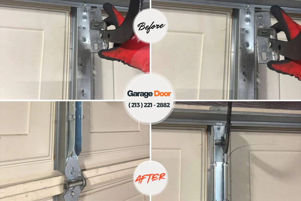 Before and after: garage door repair Las Vegas, NV